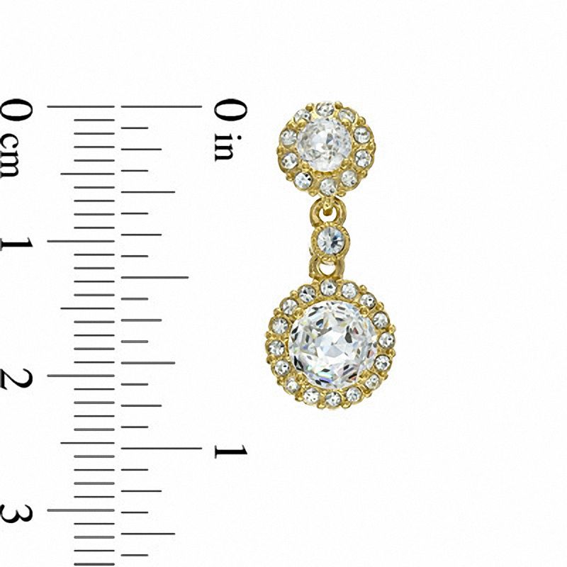 Main Image 2 of AVA Nadri Cubic Zirconia and Crystal Drop Earrings Brass with 18K Gold Plate
