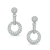 Thumbnail Image 1 of AVA Nadri Crystal Doorknocker Earrings in White Rhodium Brass