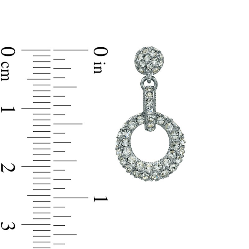Main Image 2 of AVA Nadri Crystal Doorknocker Earrings in White Rhodium Brass