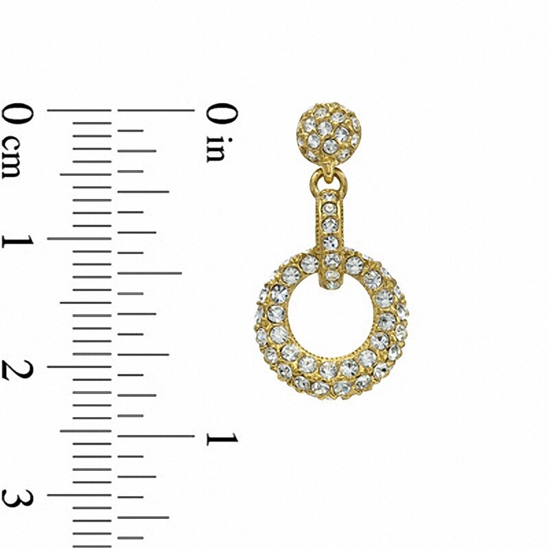 Main Image 2 of AVA Nadri Crystal Doorknocker Earrings in Brass with 18K Gold Plate