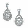 Thumbnail Image 1 of AVA Nadri Cubic Zirconia and Crystal Double Teardrop Earrings in Brass with 18K Gold Plate