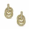 Thumbnail Image 1 of AVA Nadri Crystal Infinity Earrings in Brass with 18K Gold Plate