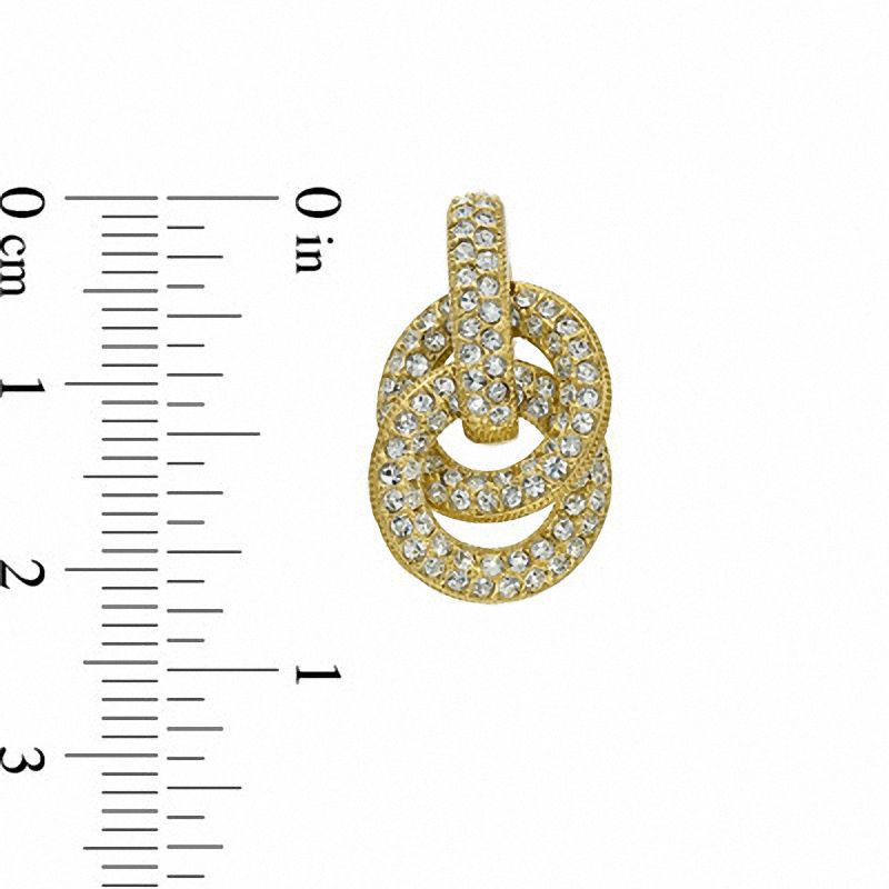 Main Image 2 of AVA Nadri Crystal Infinity Earrings in Brass with 18K Gold Plate