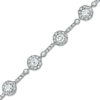 Thumbnail Image 1 of AVA Nadri Cubic Zirconia and Crystal Frame Vintage-Style Line Bracelet in White Rhodium-Plated Brass - 7.25"