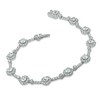 Thumbnail Image 2 of AVA Nadri Cubic Zirconia and Crystal Frame Vintage-Style Line Bracelet in White Rhodium-Plated Brass - 7.25"