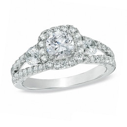 Celebration Ideal 1-5/8 CT. T.W. Diamond Engagement Ring in 14K White Gold (I/I1)