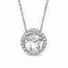 Thumbnail Image 1 of 6.0mm Lab-Created White Sapphire Pendant in 10K White Gold