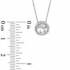 Thumbnail Image 2 of 6.0mm Lab-Created White Sapphire Pendant in 10K White Gold