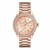 Thumbnail Image 0 of Ladies' Bulova Crystal Accent Chronograph Rose-Tone Watch (Model: 97N100)