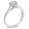 Thumbnail Image 2 of 3/8 CT. T.W. Princess-Cut and Round Diamond Heart-Shaped Engagement Ring in 14K White Gold