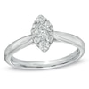 Thumbnail Image 0 of 3/8 CT. T.W. Princess-Cut and Round Diamond Marquise-Shaped Engagement Ring in 14K White Gold