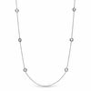 Thumbnail Image 1 of AVA Nadri Cubic Zirconia and Crystal Station Necklace in White Rhodium Brass - 36"