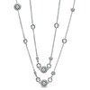 Thumbnail Image 1 of AVA Nadri Cubic Zirconia and Crystal Station Necklace in White Rhodium Brass - 36"