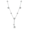 Thumbnail Image 1 of AVA Nadri Cubic Zirconia and Crystal Station Lariat Necklace in White Rhodium Brass