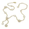 Thumbnail Image 2 of AVA Nadri Cubic Zirconia and Crystal Station Lariat Necklace in Brass with 18K Gold Plate