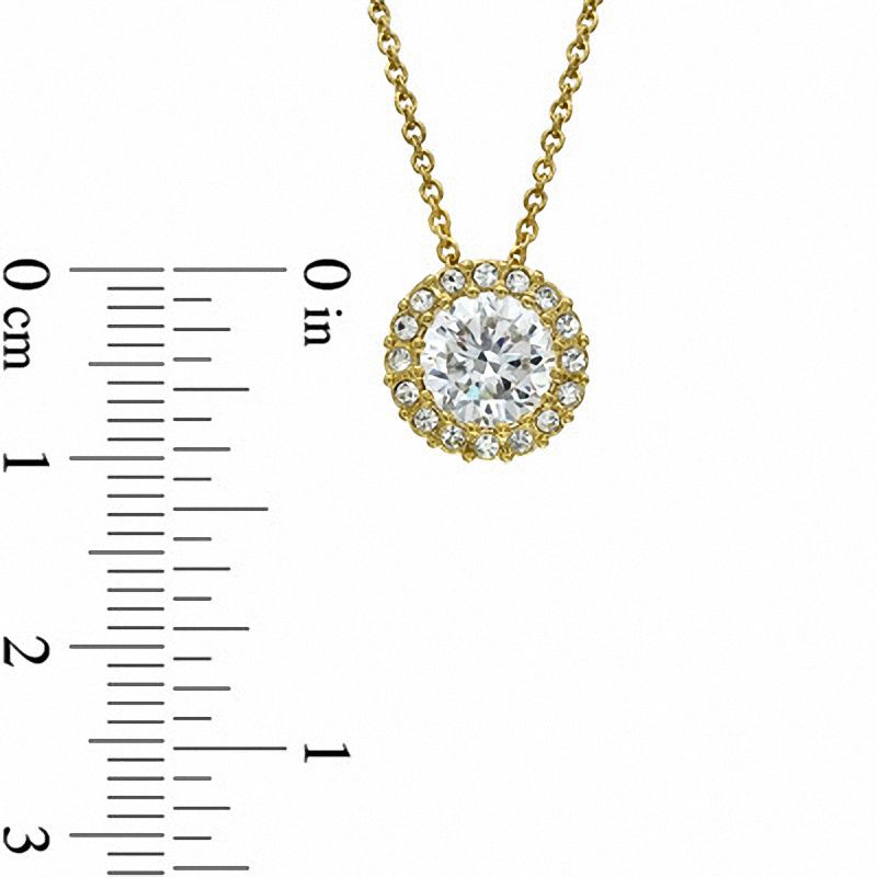 Main Image 2 of AVA Nadri Cubic Zirconia and Crystal Pendant in Brass with 18K Gold Plate - 16.0"