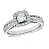 Thumbnail Image 0 of Celebration Ideal 1 CT. T.W. Princess-Cut Diamond Engagement Ring in 14K White Gold (I/I1)