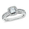 Thumbnail Image 1 of Celebration Ideal 1  CT. T.W. Princess-Cut Certified Diamond Engagement Ring in 14K White Gold (I/I1)
