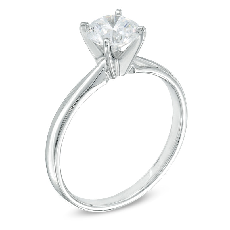 Zales 1 Ct. Diamond Solitaire Engagement Ring in 14K White Gold (J/I3)