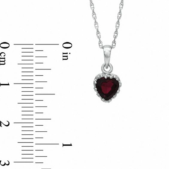 6.0mm Heart-Shaped Garnet Crown Pendant in Sterling Silver
