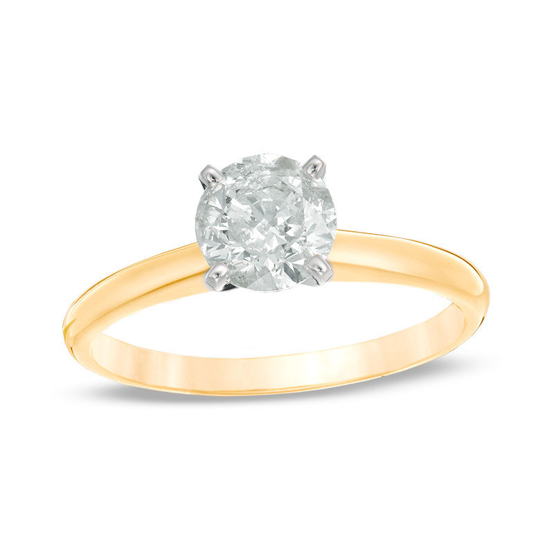Main Image 1 of 1 CT. Diamond Solitaire Engagement Ring in 14K Gold (K/I3)