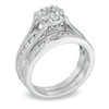 Thumbnail Image 1 of 1 CT. T.W. Diamond Cluster Bridal Set in 10K White Gold