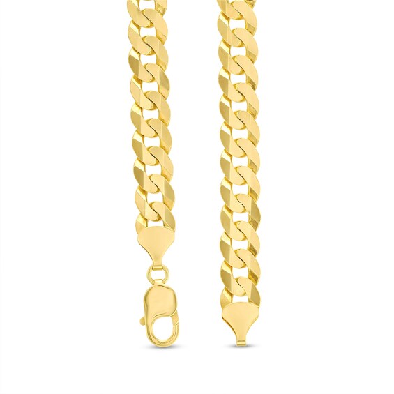 Men's 10.3mm Curb Chain Necklace in Solid 10K Gold - 24"