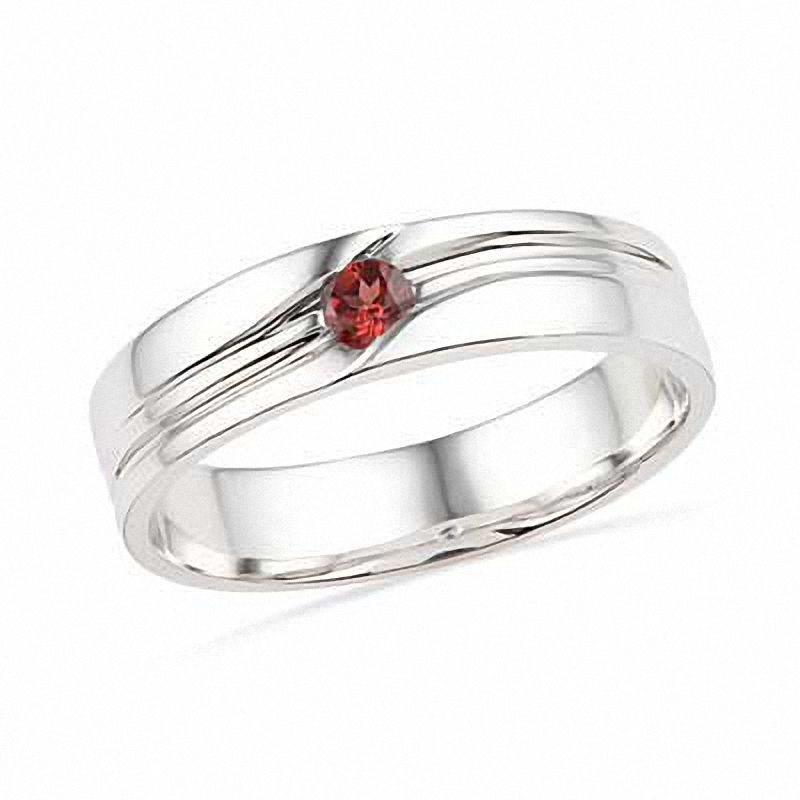 Garnet Ring in Sterling Silver