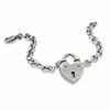 Thumbnail Image 0 of Stainless Steel Heart Lock Bracelet with Yellow IP Screws - 7.5"