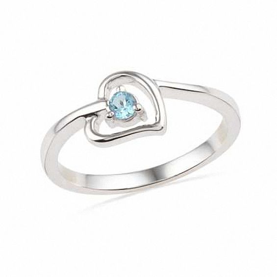 Blue Topaz Heart Ring in Sterling Silver | Online Exclusives ...