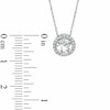 Thumbnail Image 2 of 6.0mm Lab-Created White Sapphire Pendant in 10K White Gold
