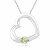 Thumbnail Image 0 of Peridot Heart Pendant in Sterling Silver
