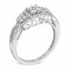 Thumbnail Image 2 of 1/2 CT. T.W. Quad Diamond Past Present Future® Engagement Ring in 10K White Gold