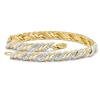 Thumbnail Image 2 of Diamond Accent Swirl Bracelet in Sterling Silver and 18K Gold Plate - 7.25"