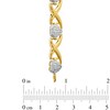 Thumbnail Image 1 of Diamond Accent Heart Link Bracelet in Sterling Silver and 18K Gold Plate - 7.25"