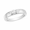 Thumbnail Image 1 of Lab-Created White Sapphire Promise Ring in Sterling Silver