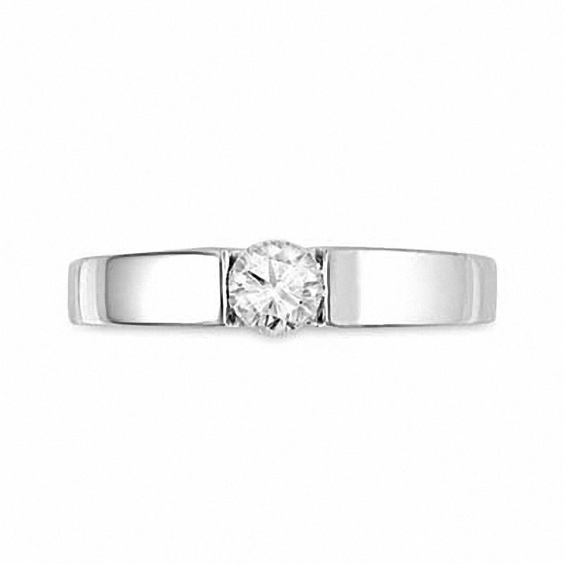 Main Image 2 of Lab-Created White Sapphire Promise Ring in Sterling Silver