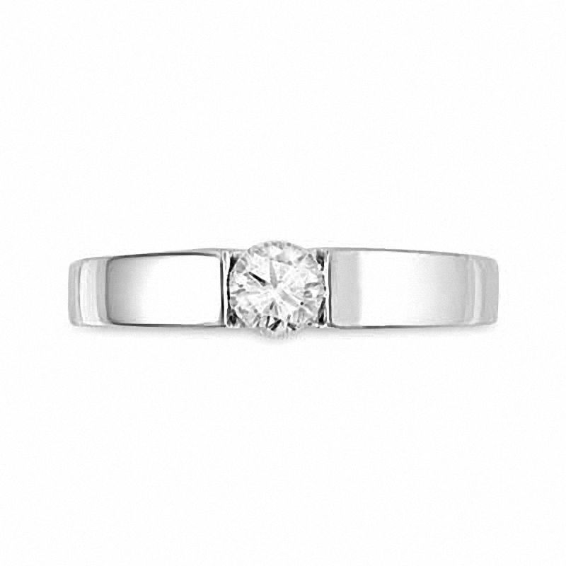 Lab-Created White Sapphire Promise Ring in Sterling Silver