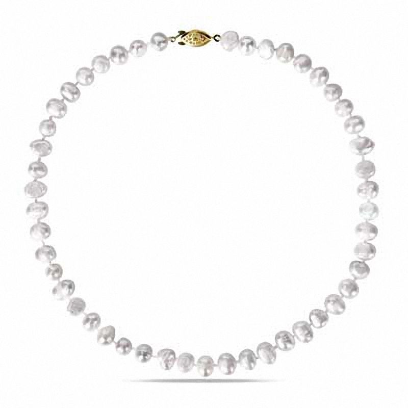 8.0-9.0mm Cultured Freshwater Pearl Strand Necklace