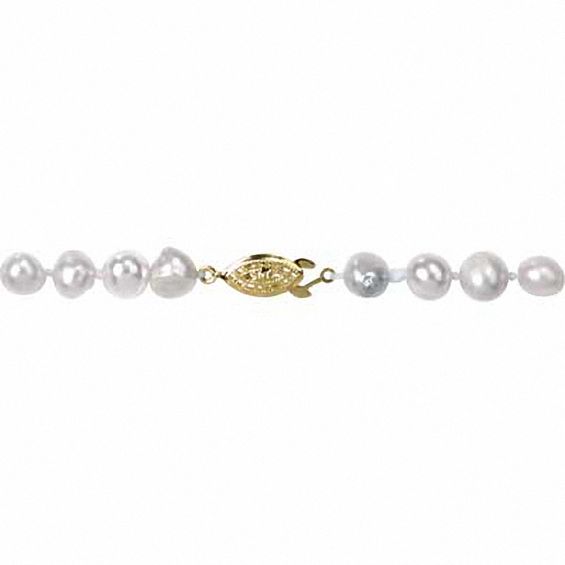 8.0-9.0mm Freshwater Cultured Pearl Strand Necklace