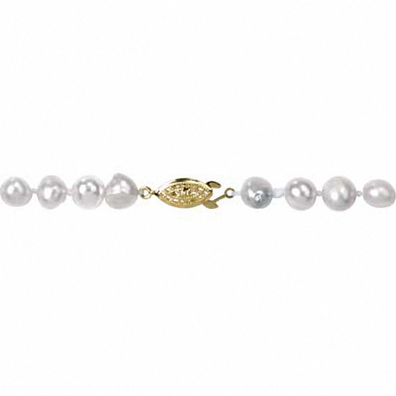 Main Image 3 of 8.0-9.0mm Freshwater Cultured Pearl Strand Necklace