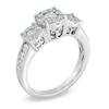 Thumbnail Image 2 of 1 CT. T.W. Diamond Cluster Three Stone Engagement Ring in 14K Gold