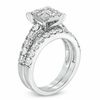 Thumbnail Image 2 of 2 CT. T.W. Diamond Square Cluster Bridal Set in 14K White Gold