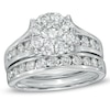 Thumbnail Image 0 of 1-1/2 CT. T.W. Multi-Diamond Bridal Set in 14K White Gold