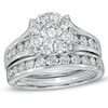 Thumbnail Image 0 of 1-1/2 CT. T.W. Multi-Diamond Bridal Set in 14K White Gold