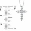 Thumbnail Image 1 of 1/2 CT. T.W. Diamond Cross Pendant in Sterling Silver