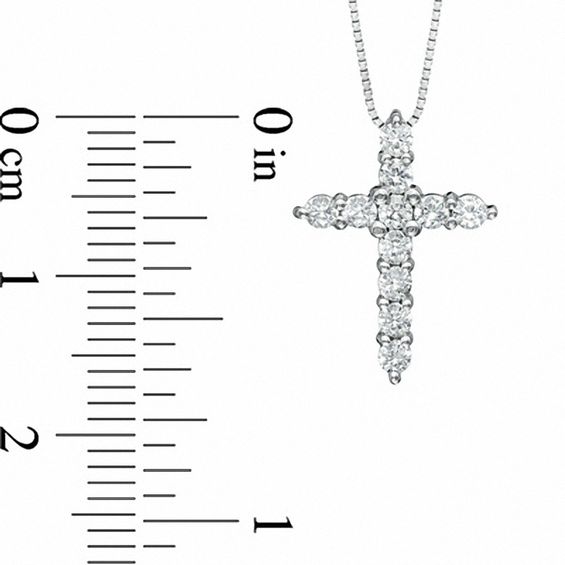 1/2 CT. T.w. Diamond Cross Pendant in Sterling Silver