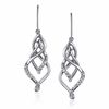 Thumbnail Image 1 of 1/5 CT. T.W. Diamond Triple Flame Drop Earrings in 10K White Gold