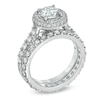 Thumbnail Image 2 of Celebration Lux® 1-1/2 CT. T.W. Certified Diamond Bridal Set in 18K White Gold (I/SI2)