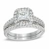 Thumbnail Image 0 of 2 CT. T.W. Princess-Cut Diamond Frame Bridal Set in 14K White Gold
